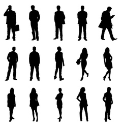 Business people silhouette Royalty Free Vector Image