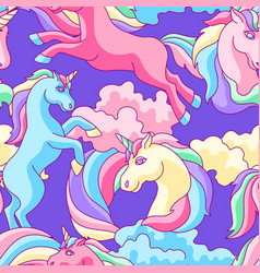 Magic elements of a unicorn seamless pattern Vector Image