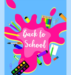 Black board back to school background flat style Vector Image