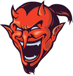 Devil head mascot Royalty Free Vector Image - VectorStock