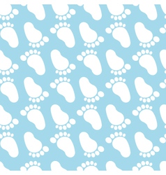 Baby footprints seamless Royalty Free Vector Image