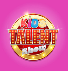 Kids talent show poster banner template Royalty Free Vector