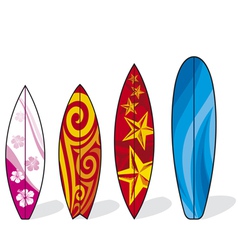 Holiday surfboards on the ocean beach Royalty Free Vector