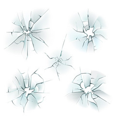 Set Broken Glass Shards Splinters Royalty Free Vector Image