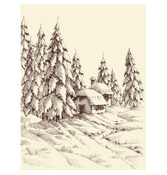 Winter Cabin Sketch Vector Images 63 What makes this cabin unique. vectorstock