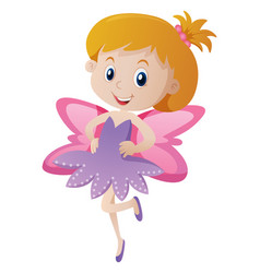 Cute girl in fairy costume Royalty Free Vector Image