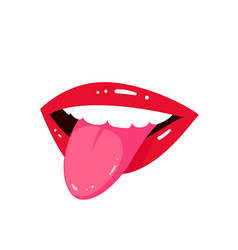 Cartoon female mouths with glossy lips Royalty Free Vector