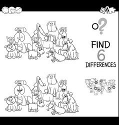 Find differences with astronaut dog Royalty Free Vector