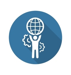Technical support icon flat design Royalty Free Vector Image