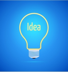 Lamp idea icon object blue light Royalty Free Vector Image