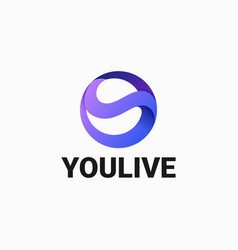 Logo infinity gradient colorful style Royalty Free Vector