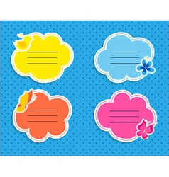 Label frame - funny birds Royalty Free Vector Image