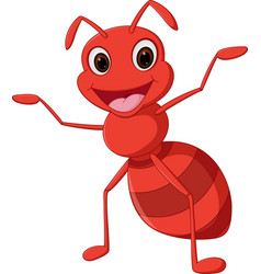 Happy ant cartoon Royalty Free Vector Image - VectorStock