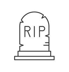 Tombstone icon outline style Royalty Free Vector Image