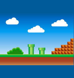 Old video game retro style background Royalty Free Vector