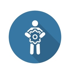 Technical support icon flat design Royalty Free Vector Image