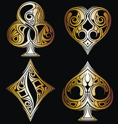 Playing cards symbols royalty free vector image