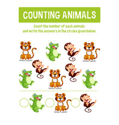 Fill in the missing number worksheet Royalty Free Vector