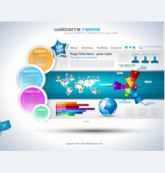 Complex Website Template Royalty Free Vector Image