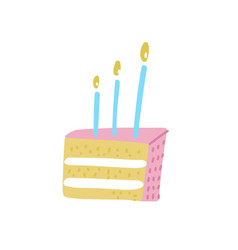 Birthday cake Royalty Free Vector Image - VectorStock