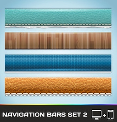 Navigation bars for web and mobile set1 Royalty Free Vector