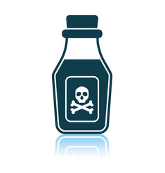 Glass poison bottle icon on white background Vector Image
