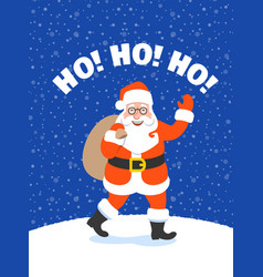 Cartoon Happy Santa Claus Waving Royalty Free Vector Image