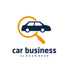 Car helm and loupe logo combination Royalty Free Vector