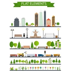 Rest in the park infographic elements flat Vector Image