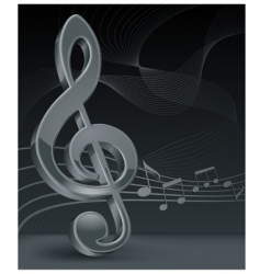 3d treble clef Royalty Free Vector Image - VectorStock