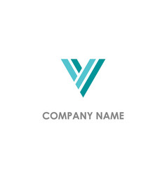 V wing initial company logo Royalty Free Vector Image