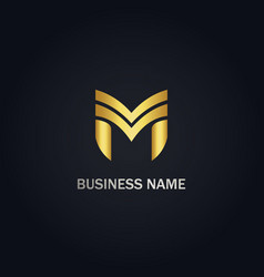 M letter business finance logo Royalty Free Vector Image