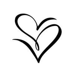 Two black hearts sign icon on white Royalty Free Vector