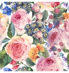 Roses vintage floral greeting card Royalty Free Vector Image