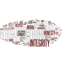 Ethical word cloud concept Royalty Free Vector Image