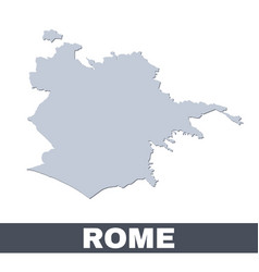 Blank Map Of Rome Rome Outline Map Map City Area Borders Royalty Free Vector