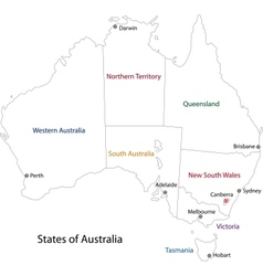 South Australia Outline Map Set Royalty Free Vector Image