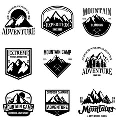 Vintage mountain logo Royalty Free Vector Image