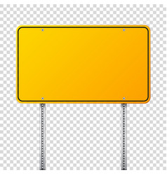 Road green traffic sign blank board with place Vector Image