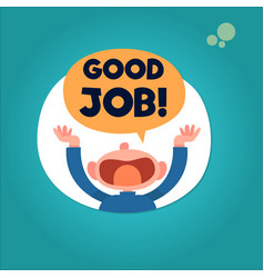 Great job good job sticker Royalty Free Vector Image