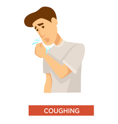 Cough cold symptom sore throat disease or illness Vector Image