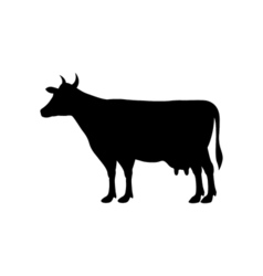 Cow icon flat Royalty Free Vector Image - VectorStock