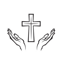 Praying Hands Royalty Free Vector Image - Vectorstock