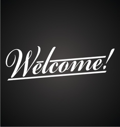 Welcome Hand Lettering Royalty Free Vector Image