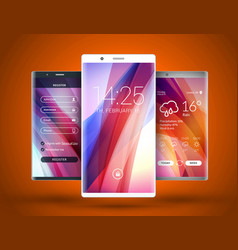 Mobile interface wallpaper design abstract Vector Image