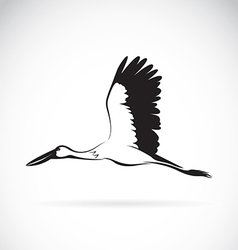 Stork flying Royalty Free Vector Image - VectorStock