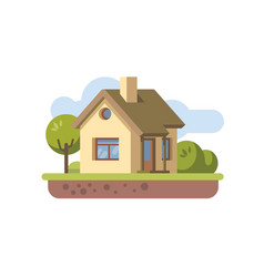 Small house cartoon Royalty Free Vector Image - VectorStock