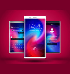 Mobile interface wallpaper design abstract Vector Image