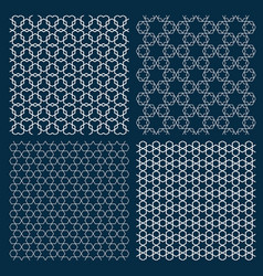 Collection of ornamental seamless patterns Vector Image