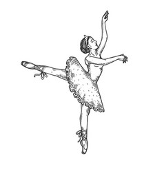 Gesture dancer drawing Royalty Free Vector Image